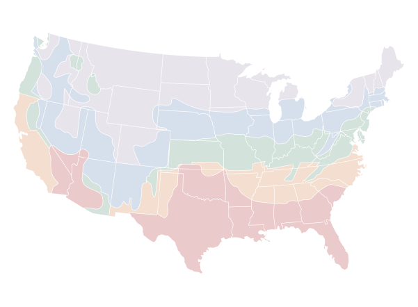 HVAC Climate Region Map