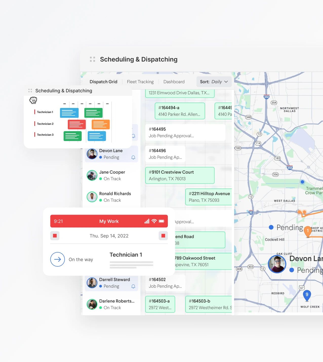 Service Fusion scheduling and dispatch