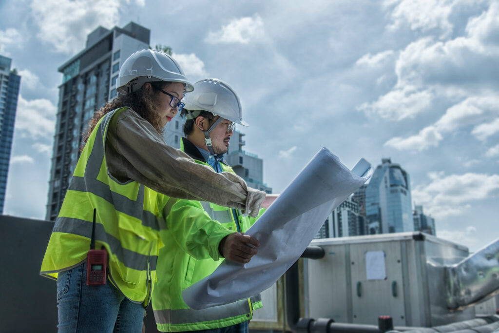 HVAC Employees Looking at Design 