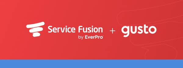Service Fusion and Gusto graphic